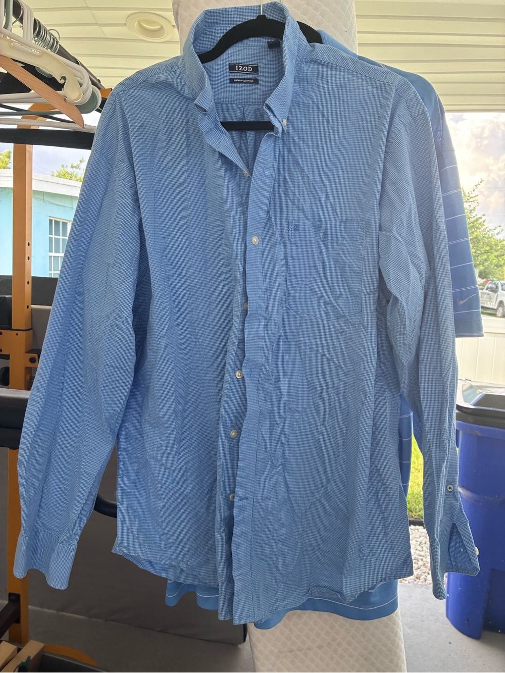 Izod Men's Light Blue Button-Down Dress Shirt
